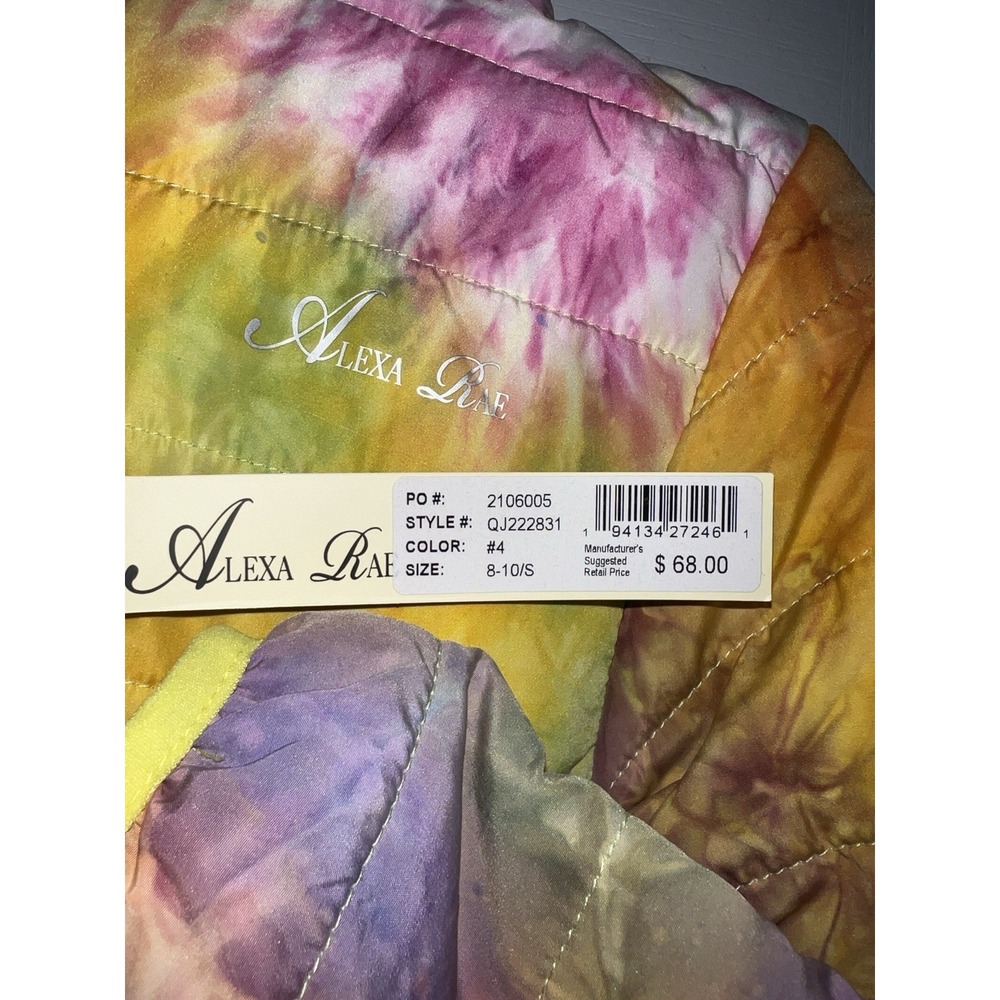 Alexa Rae Hooded Tie-dye Puffer Jacket Brand New with Tags size 8/10 Size Small